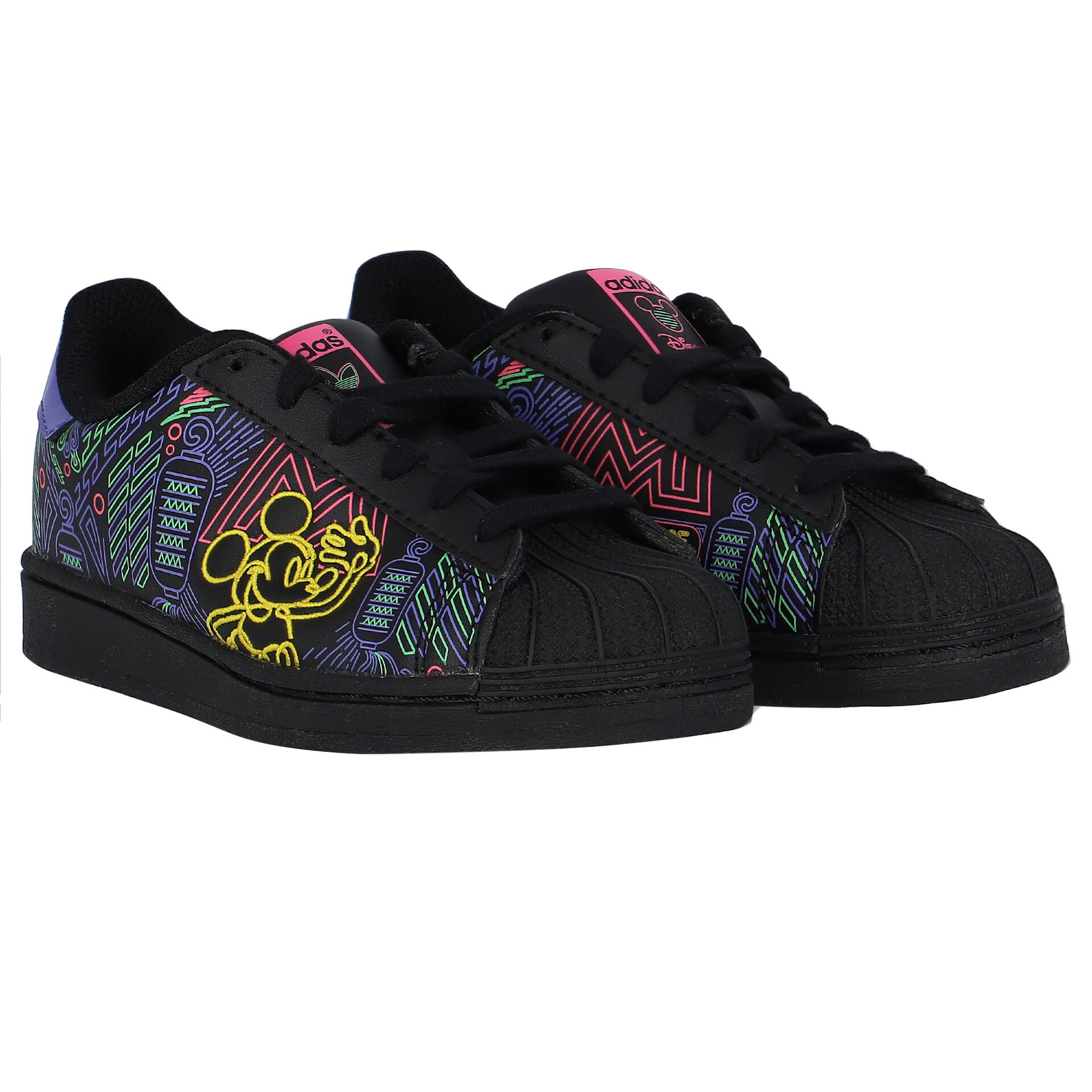 Adidas Kids Black Superstar Trainers Junior Couture USA