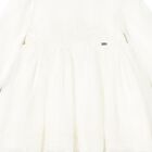Younger Girls White Floral Tulle Dress Set, 1, hi-res