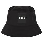 Boys Black Logo Reversible Hat, 1, hi-res