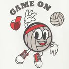 Younger Boys Ivory Volley Ball T-Shirt, 1, hi-res