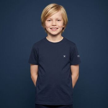Boys Navy Blue Logo T-Shirt