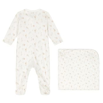 Baby Girls Ivory Logo Flower Gift Set