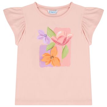 Girls Pink Flower T-Shirt