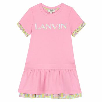 Girls Pink Logo Dress