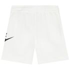 Boys White Jersey Shorts, 2, hi-res