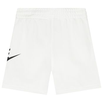 Boys White Jersey Shorts