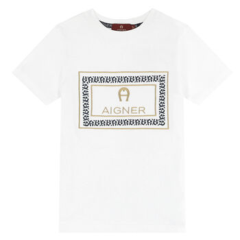 Boys White Logo T-Shirt