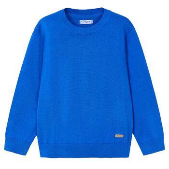 Boys Blue Knitted Jumper