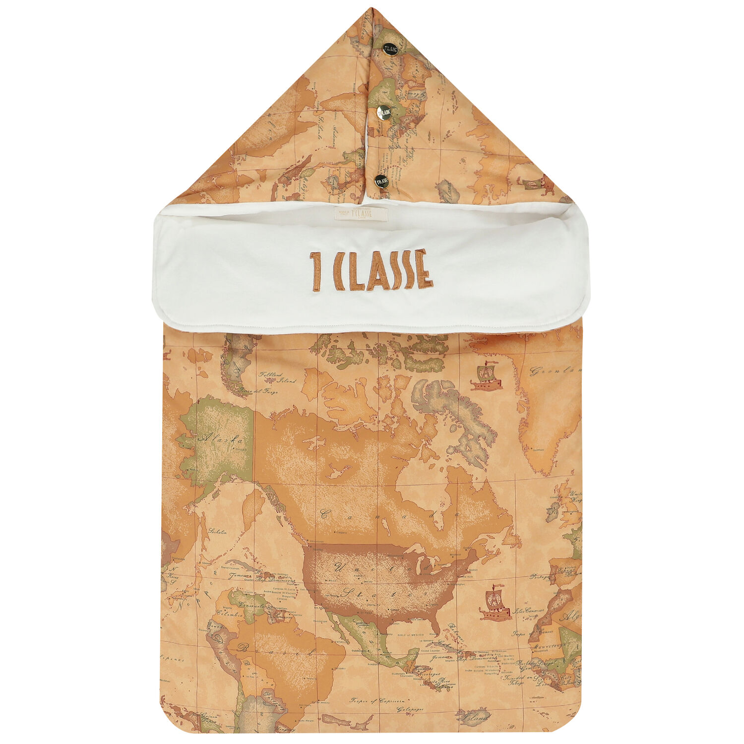 Beige & Ivory Geo Map Baby Nest, 2, hi-res