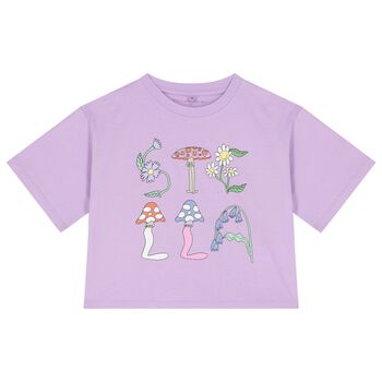 Girls Purple Logo T-Shirt