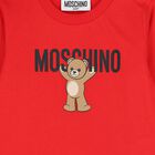 Younger Red Teddy Bear Logo Long Sleeve Top, 3, hi-res
