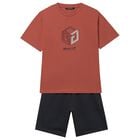 Boys Green & Grey Shorts Set, 2, hi-res