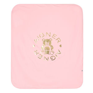 Pink & Gold Teddy Baby Blanket