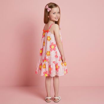 Girls White Floral Dress