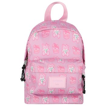 Younger Girls Pink Logo Teddy Backpack