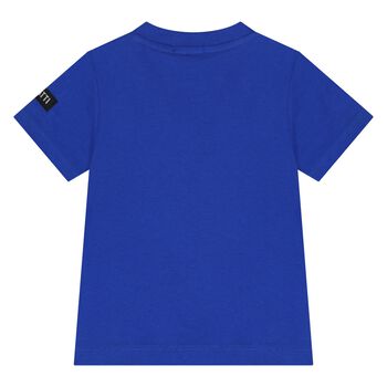 Younger Boys Blue Logo T-Shirt 