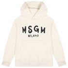 Ivory & Black Logo Hooded Top, 1, hi-res