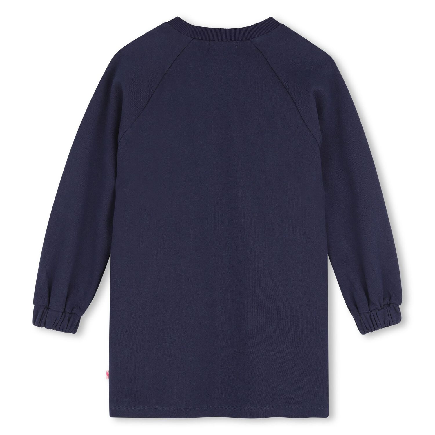 Girls Navy Blue Sequin Sweatshirt Dress , 1, hi-res