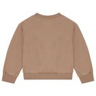 Girls Beige Logo Sweatshirt, 1, hi-res