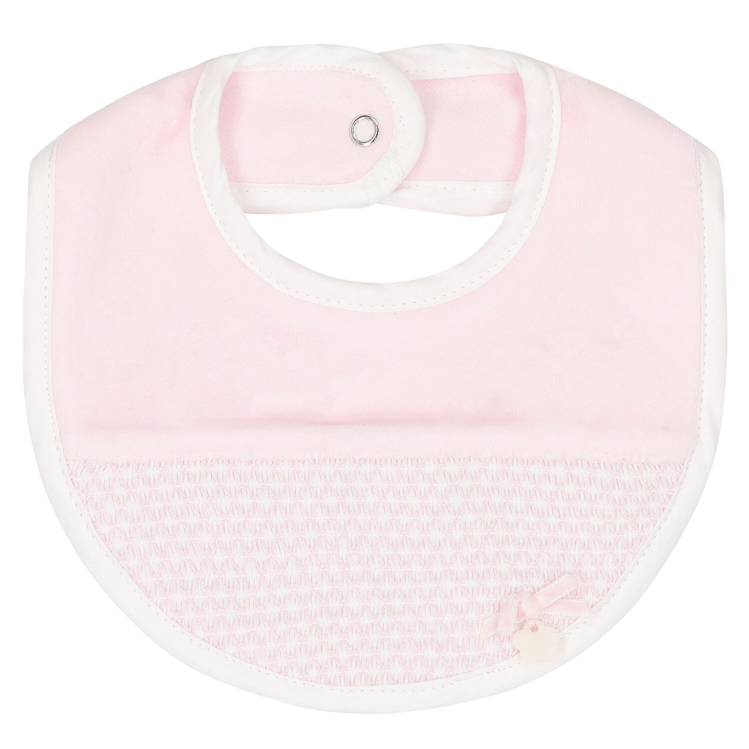 Baby Girls Pink Smocked Bib, 1, hi-res image number null