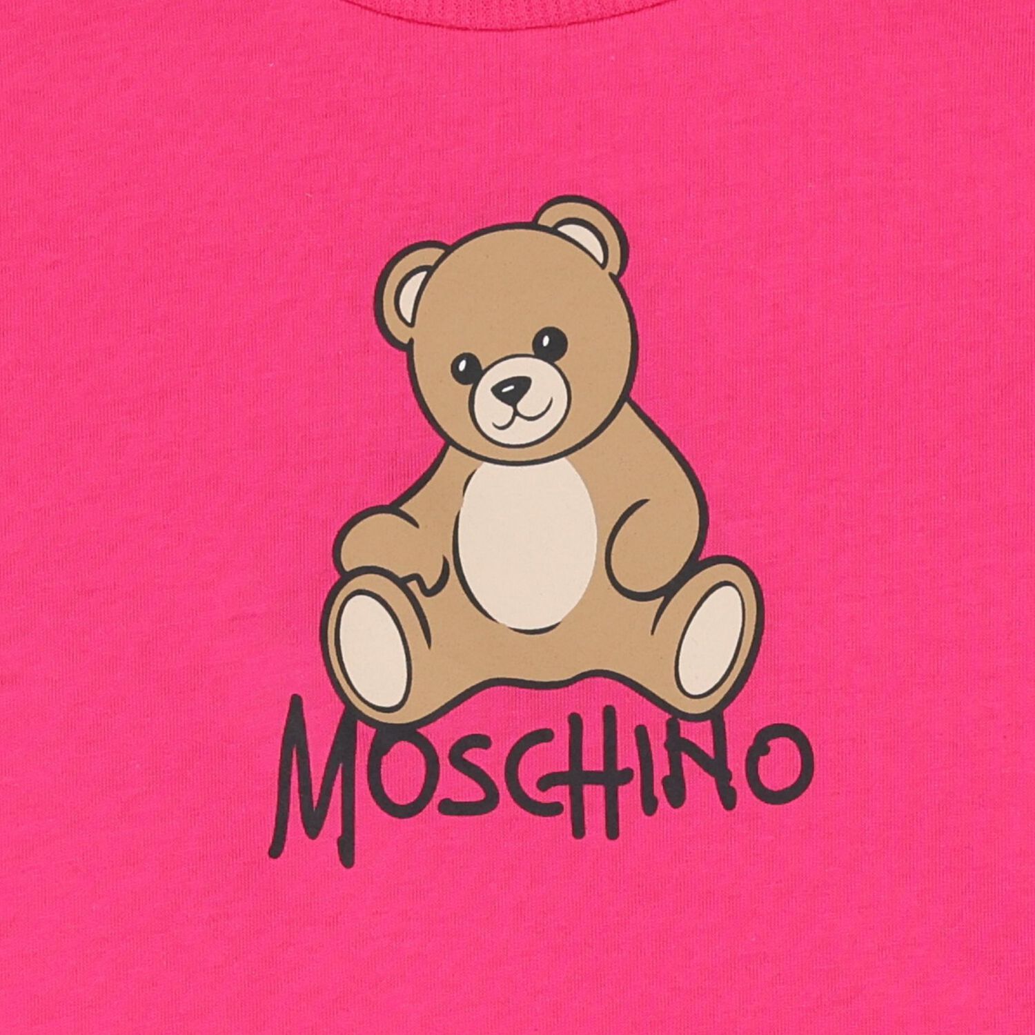 Girls Pink Teddy Bear Logo Dress, 3, hi-res