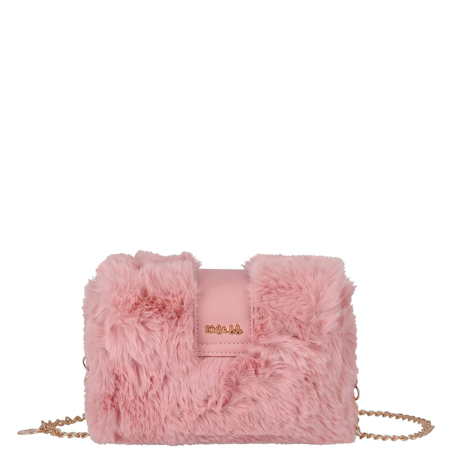 Girls Pink Faux Fur Handbag ( 21cm ), 2, hi-res