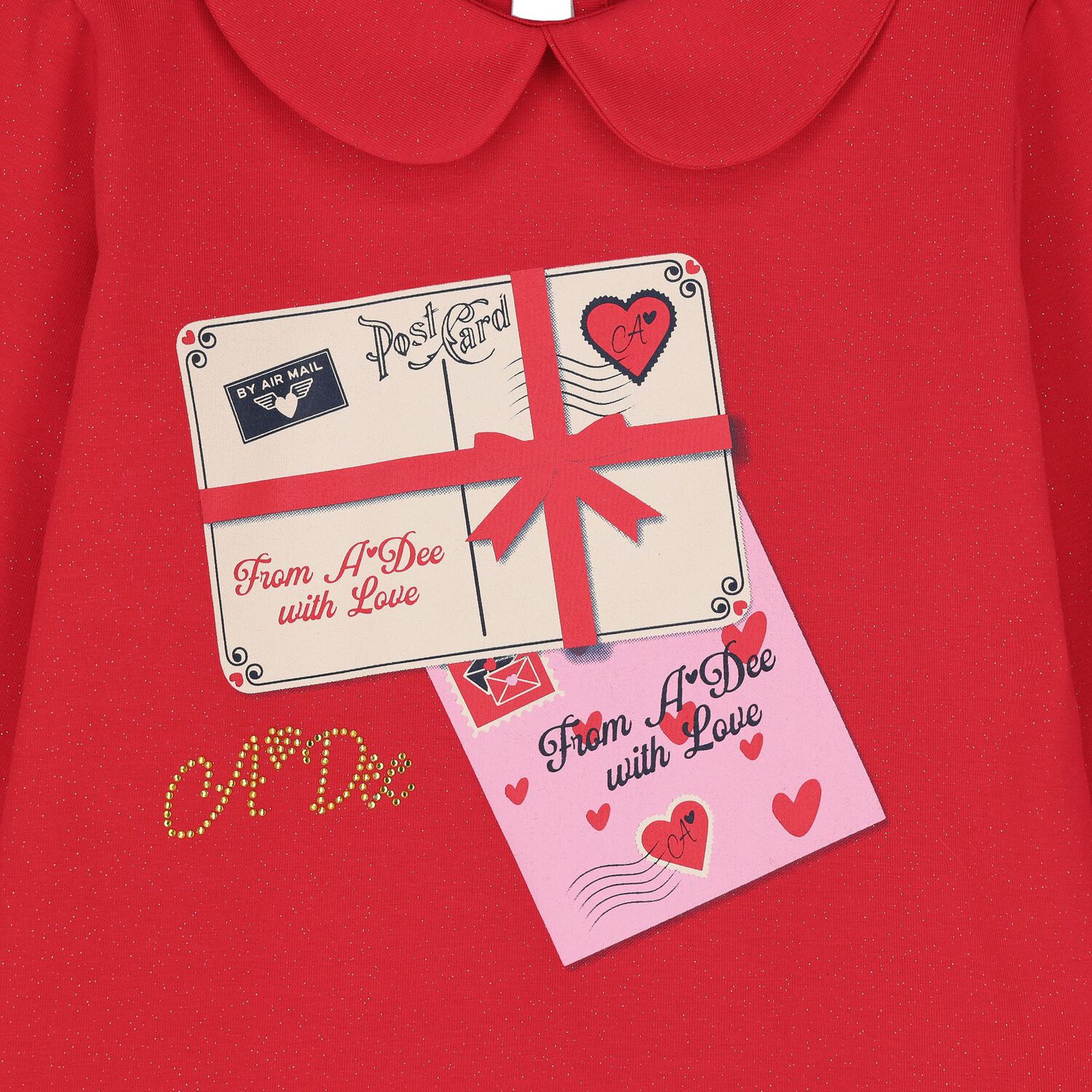 Girls Red Logo Envelope Skirt Set, 1, hi-res image number null