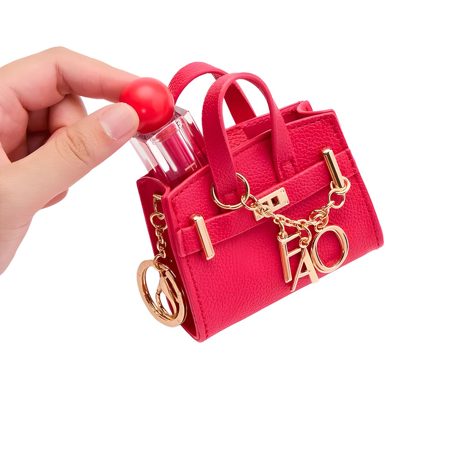 Girls Pink Mini Tote Bag Keychain ( 10CM ), 1, hi-res