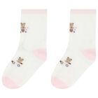 Baby Girls Pink & White Socks ( 4-Pack ), 4, hi-res