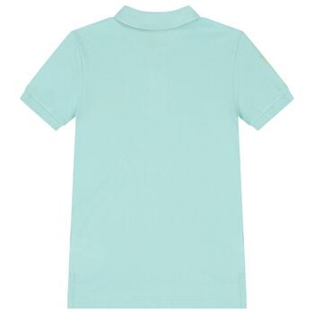 Boys Turquoise Blue Logo Polo Shirt