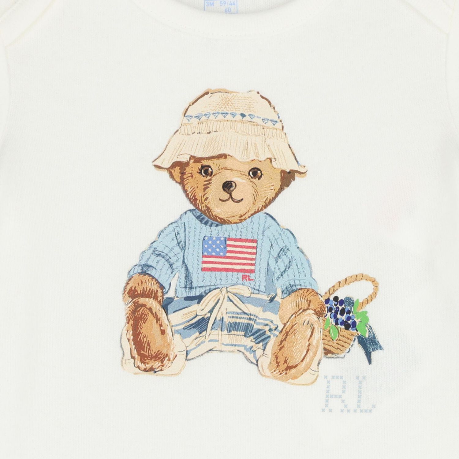 Ivory Polo Bear Bodysuits ( 2 Pack ), 1, hi-res