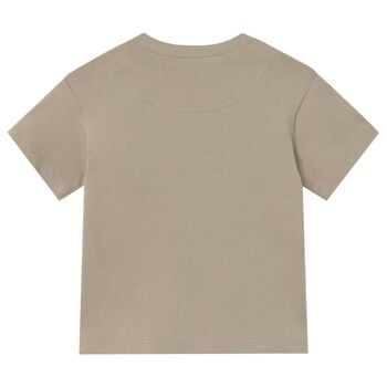 Younger Boys Beige Shoe T-Shirt