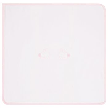 Baby Gilrs Ivory & Pink Rabbit Blanket