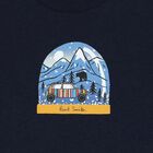 Younger Boys Navy Blue Logo Top, 1, hi-res