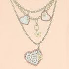 Girls Pink Necklace Logo Dress, 2, hi-res