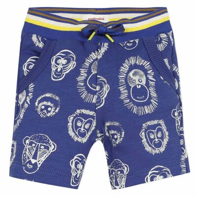 Boys Blue Printed Shorts
