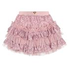 Girls Pink Lace Sequin Tiered Olivia Skirt, 2, hi-res