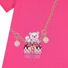 Girls Pink Logo Dress, 2, hi-res
