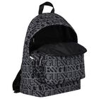 Boys Black & Grey Logo Backpack, 2, hi-res