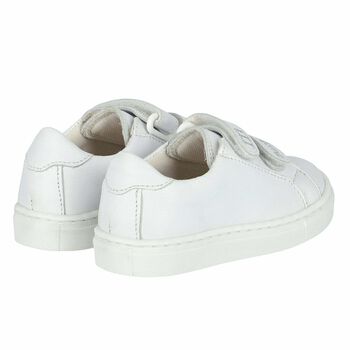 Boys White Logo Trainers