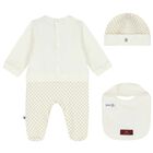 Ivory & Gold Logo Babygrow Gift Set, 1, hi-res