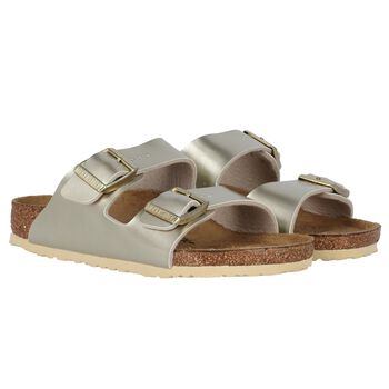 Girls Metallic Gold Sandals