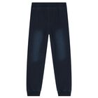 Boys Denim Blue Joggers, 1, hi-res