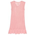 Girls Pink Knitted Dress, 1, hi-res
