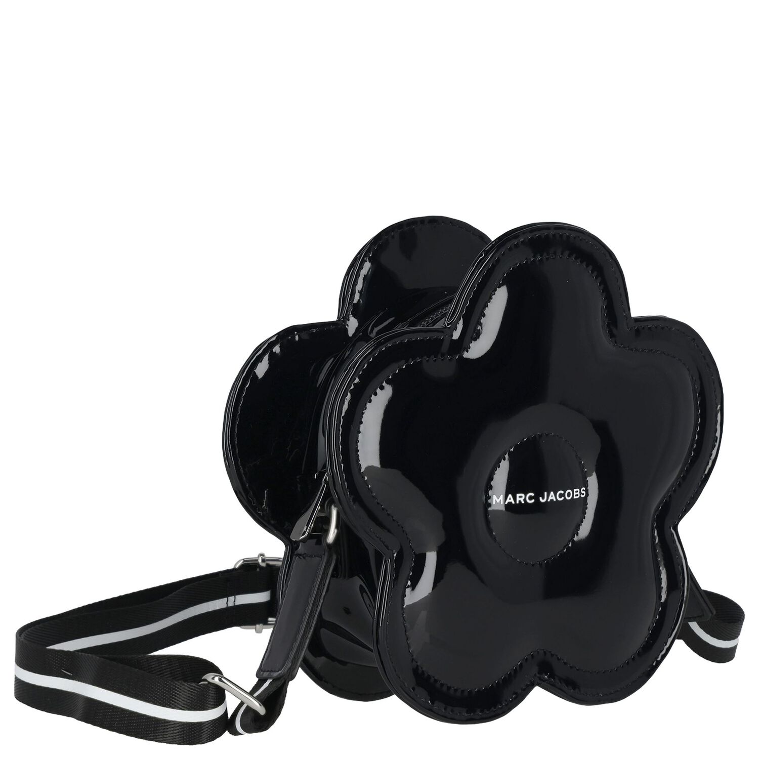 Girls Black Daisy Logo Handbag ( 19cm ), 1, hi-res