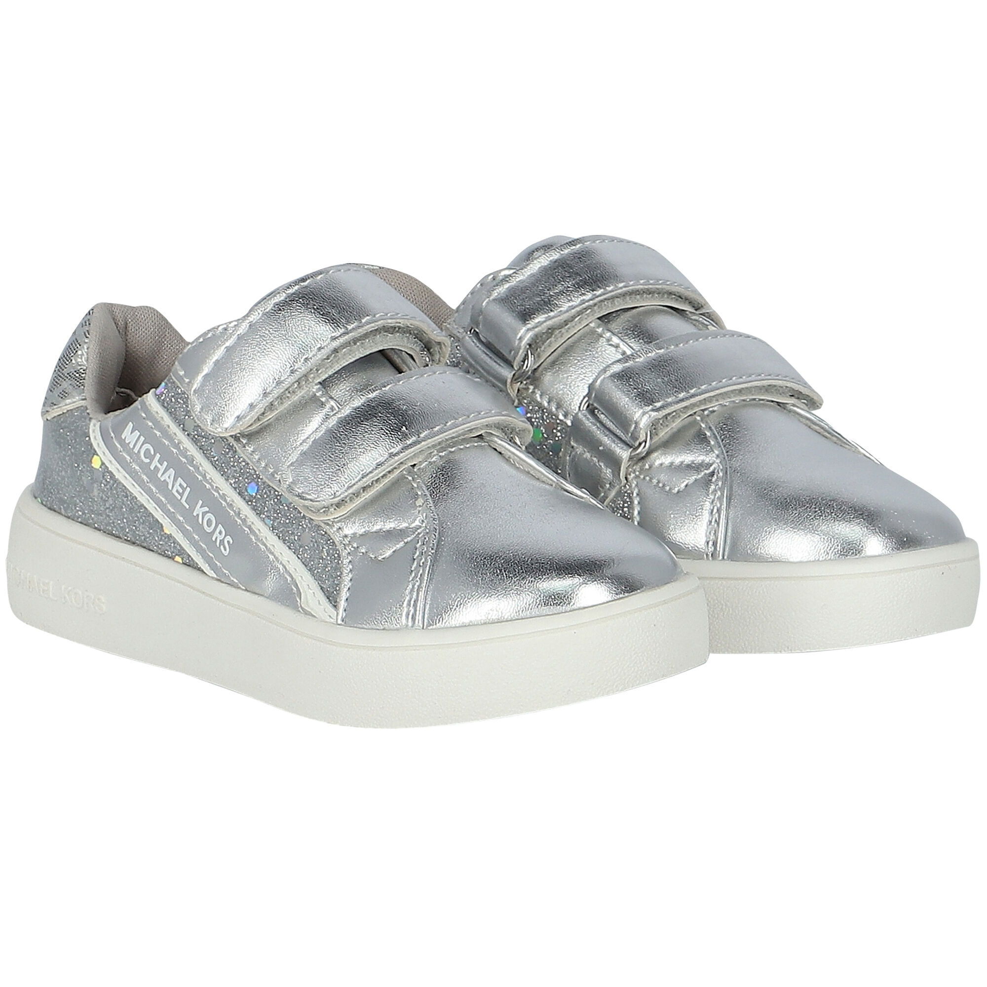 Silver michael hot sale kors trainers