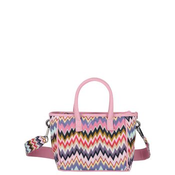 Girls Pink & Purple Zigzag Handbag
