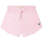 Girls Pink Logo Shorts, 1, hi-res