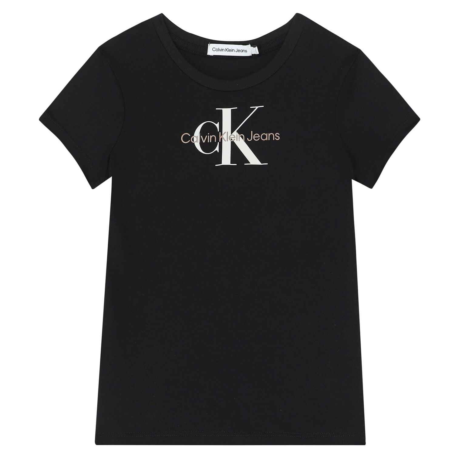 Girls Black Logo T-Shirt, 1, hi-res image number null