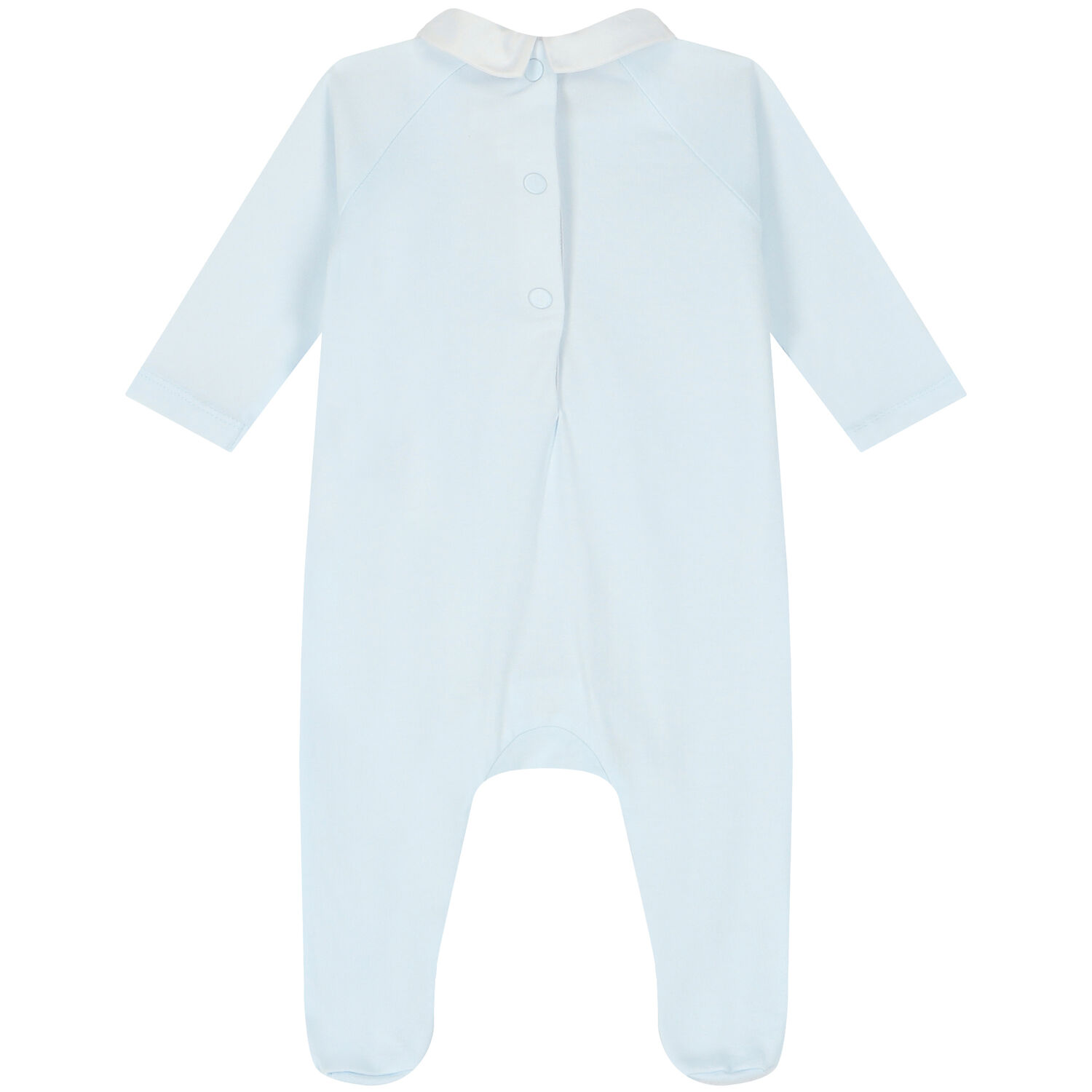 Baby Boys Blue Rabbit & Logo Babygrow, 2, hi-res